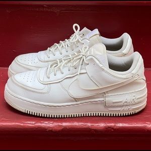 Nike Air Force I Shadow Triple White Size 10.5 Beaters